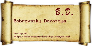 Bobrovszky Dorottya névjegykártya