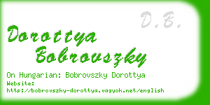dorottya bobrovszky business card